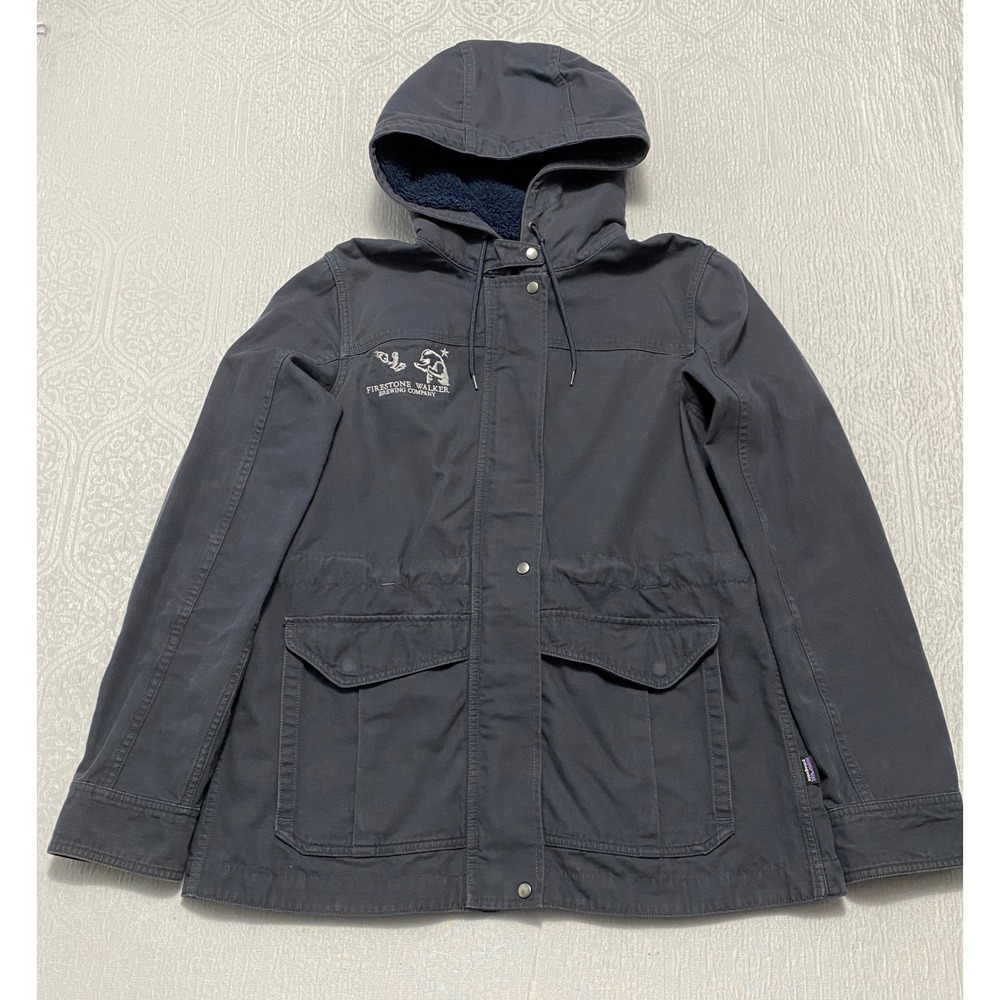 Patagonia Prairie Dawn‎ Hooded Parka Jacket Women's L Firestone Walker Brewing